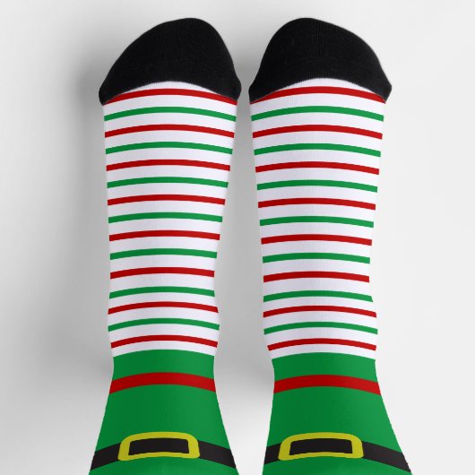 Elf Christmas Striped Socken (Oben)