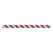 Elf Christmas Stripes • Red, Green & White Pattern Ripsband (Vorderseite)