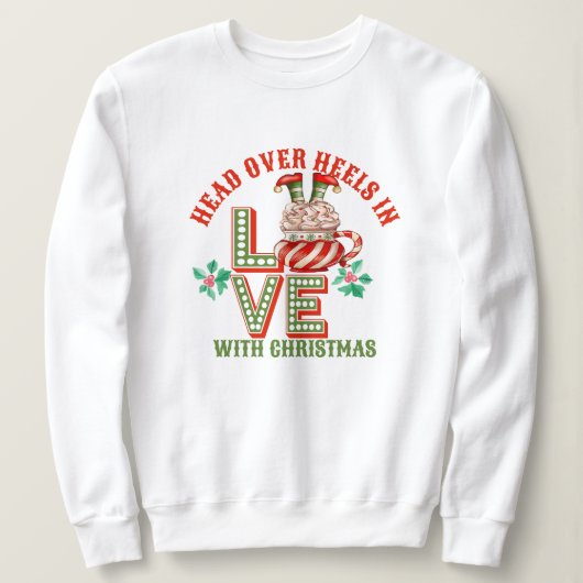 Elf Christmas Sweatshirt - Head Over Heelses Famil (Design vorne)