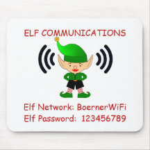 Elf Christmas Wi-Fi Guest Computer Desk Room