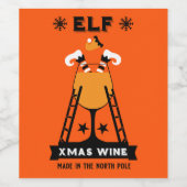 Elf Christmas Wine Weinetikett (Einzelnes Label)