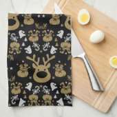 Elf Christmas Wrapping Geschirrtuch (Viertel Falte)