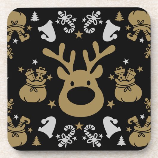 Elf Christmas Wrapping Getränkeuntersetzer (Vorderseite)