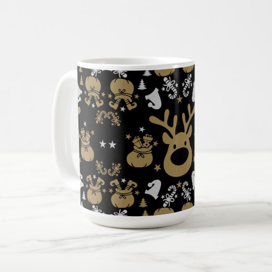 Elf Christmas Wrapping Kaffeetasse (Vorderseite Links)