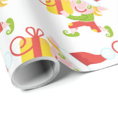 Elf Christmas Wrapping Paper Geschenkpapier (Rolleneckpunkt)