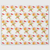 Elf Christmas Wrapping Paper Geschenkpapier (Flach)