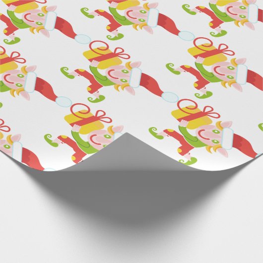 Elf Christmas Wrapping Paper Geschenkpapier (Ecke)