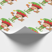 Elf Christmas Wrapping Paper Geschenkpapier (Ecke)
