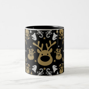 Elf Christmas Wrapping Zweifarbige Tasse