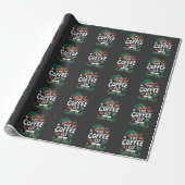 Elf Coffee Funny Christmas Elf Coffeine Lover Geschenkpapier (Ungerollt)