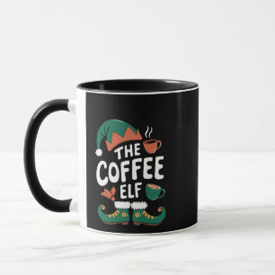 Elf Coffee Funny Christmas Elf Coffeine Lover Tasse
