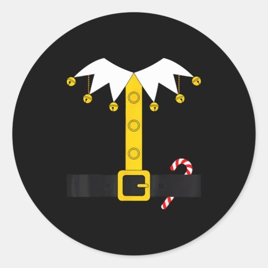 Elf Costume Runder Aufkleber (Vorderseite)