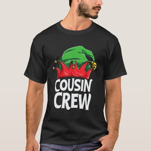 Elf Cousin Crew Christmas Squad Family Matching Pa T-Shirt (Vorderseite)