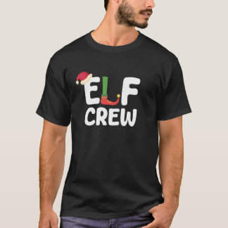 Elf Crew Christmas Family Matching Pajamas Holiday T-Shirt