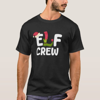 Elf-Crew-Weihnachtsfamilie passende Pyjamas Urlaub T-Shirt