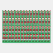 Elf Custom Face Foto Elf Weihf Funny Trump Geschenkpapier Set (Vorderseite)