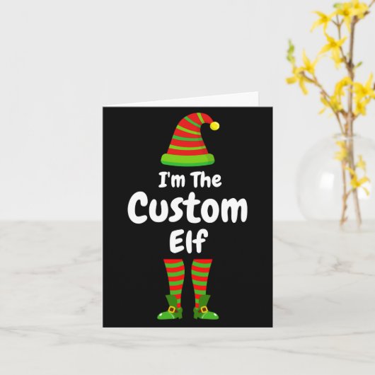 Elf D Christmas Shirt Karte (Gelbe Blume)