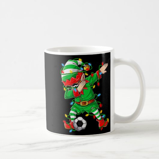 Elf Dabbing Soccer Player Christmas Dab Xmas Kaffeetasse (Rechts)
