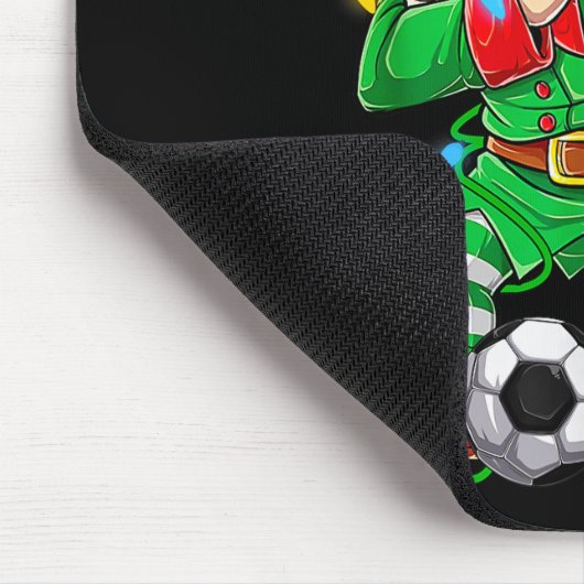 Elf Dabbing Soccer Player Christmas Dab Xmas  Mousepad (Ecke)