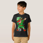 Elf Dabbing Soccer Player Christmas Dab Xmas T-Shirt (Vorne ganz)