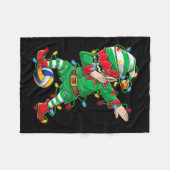 Elf Dabbing Volleyball Spieler Weihnachts-Dab Xma Fleecedecke (Vorderseite (Horizontal))