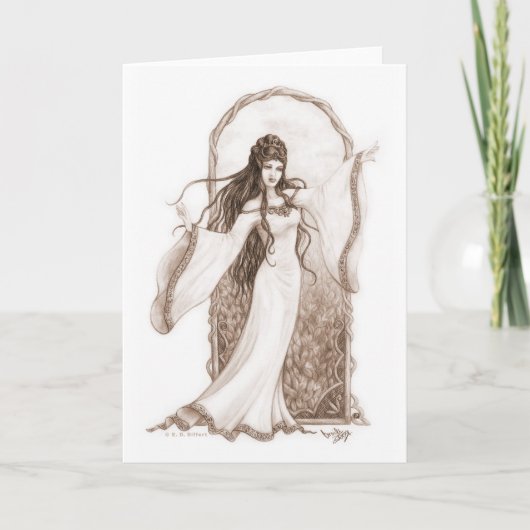 Elf Dancing Feiertagskarte (Vorderseite)