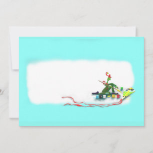 Elf, der einen Drachen macht Dankeskarte