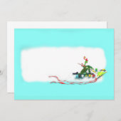 Elf, der einen Drachen macht Dankeskarte (Vorne/Hinten)