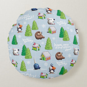 Elf der Film Bye Buddy Hope Sie finden Ihren Vat Rundes Kissen