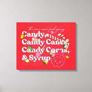 Elf der Film   Die vier Hauptnahrungsgruppen Leinwanddruck