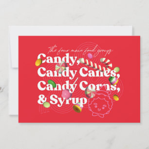 Elf der Film Die vier Hauptnahrungsgruppen Mitteilungskarte