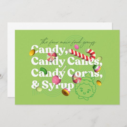 Elf der Film | Die vier Hauptnahrungsgruppen Mitteilungskarte (Vorne/Hinten)