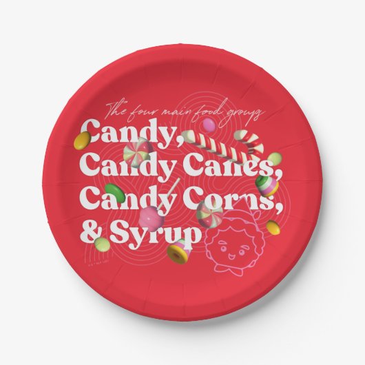 Elf der Film | Die vier Hauptnahrungsgruppen Pappteller (Vorderseite)