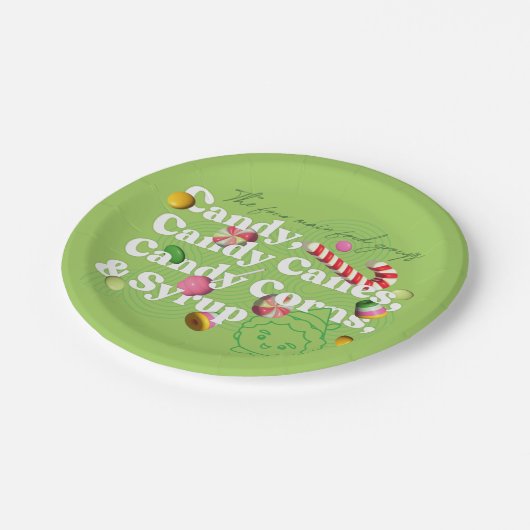 Elf der Film | Die vier Hauptnahrungsgruppen Pappteller (Schrägansicht)