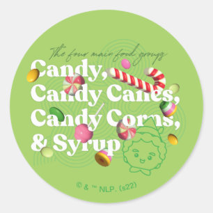 Elf der Film Die vier Hauptnahrungsgruppen Runder Aufkleber