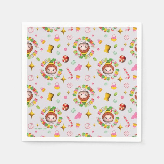 Elf der Film | Muster für vier Hauptnahrungsgruppe Serviette (Vorderseite)