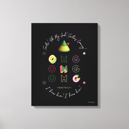 Elf der Film | Santa OMG Leinwanddruck (Vorderseite)