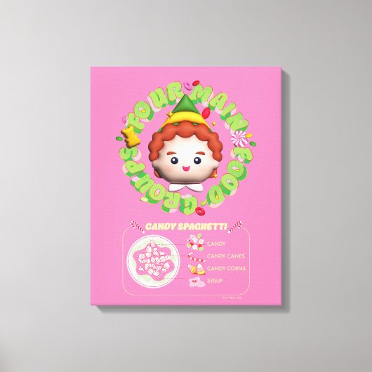 Elf der Film | Vier Hauptnahrungsgruppen Leinwanddruck (Vorderseite)