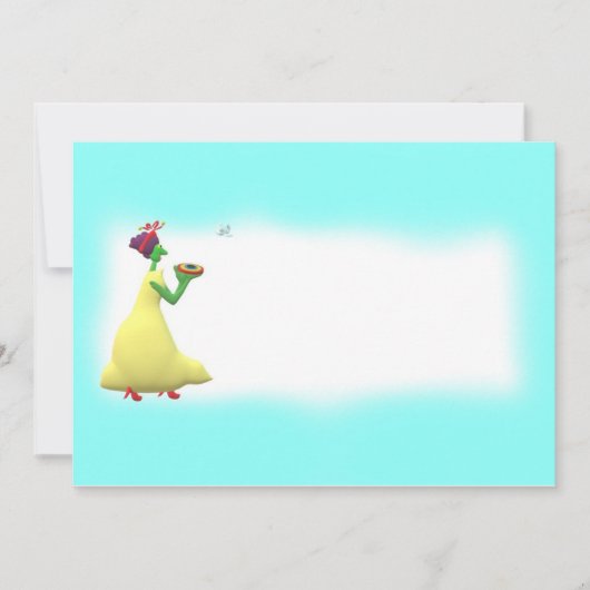 Elf, der UFO fängt Dankeskarte (Vorderseite)