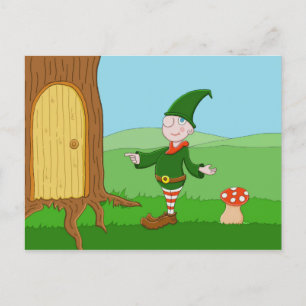 Elf des Weihnachtsmanns Feiertagspostkarte