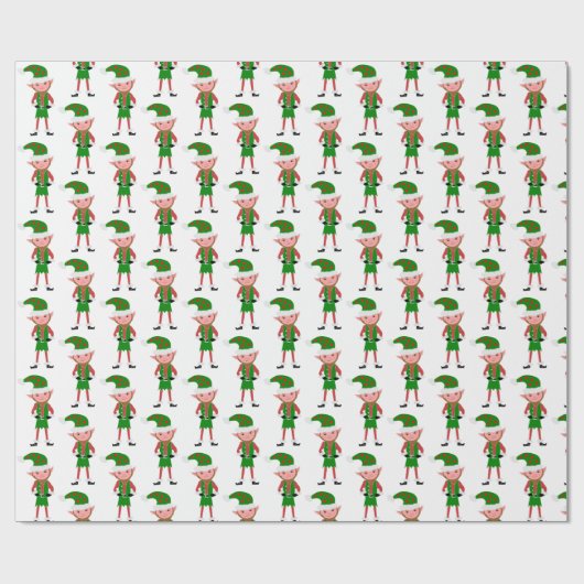 Elf Design Christmas Geschenkpapier (Flach)