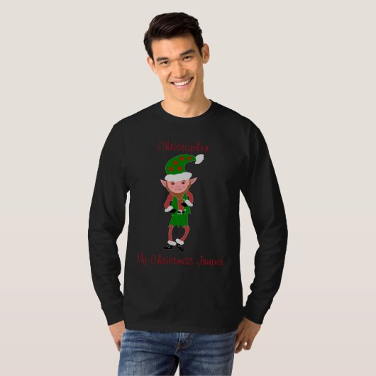 Elf Design Christmas T-Shirt (Vorne ganz)
