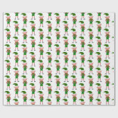 Elf Design Weihnachten Geschenkpapier (Flach)