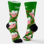 Elf Design Weihnachten Socken (Gewinkelt)