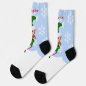 Elf Design Weihnachten Socken (Linkes Detail)