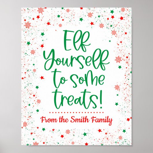 Elf dich selbst, einige Leckereien unterschreiben Poster (Vorne)