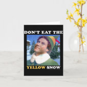 Elf Don't Eat The Yellow Snow  Karte (Gelbe Blume)