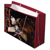 Elf Dragon Butterfly Fantasy Große Geschenktüte (Vorderseite Schrägansicht)