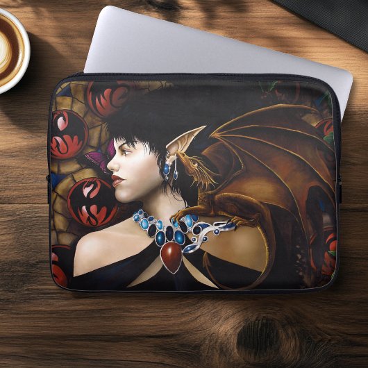 Elf Dragon Butterfly Fantasy Laptopschutzhülle