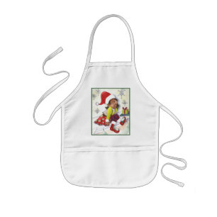 Elf-Elf-Mädchen-WeihnachtsSchürze Kinderschürze